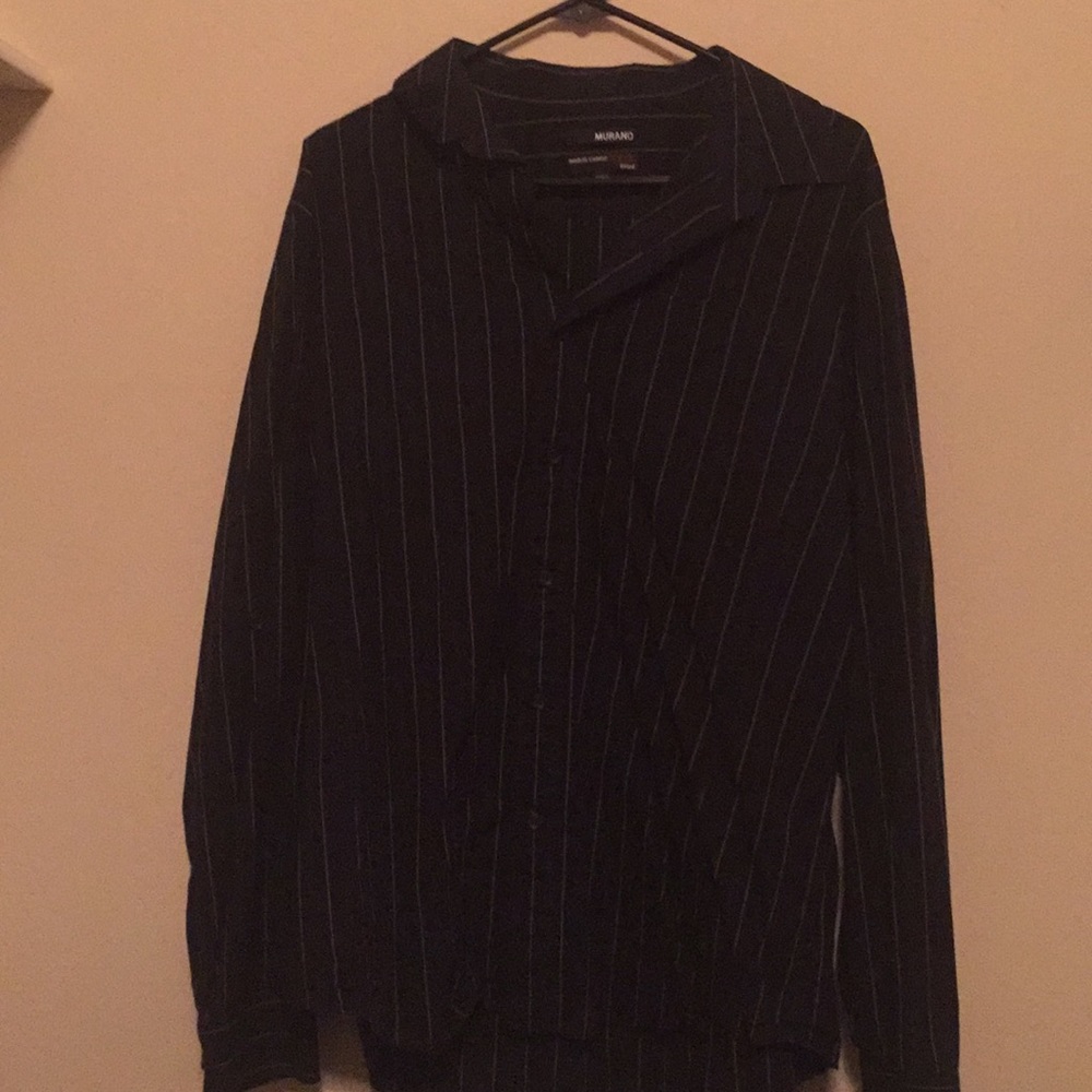 Black and gray pin striped shirt!